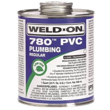 IPS Weld-On 780 Regular-Bodied PVC Cement Quart (Clear)