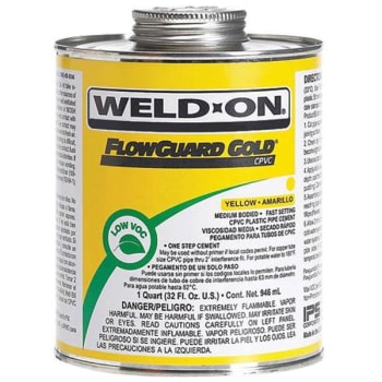 Image for Weld-On 8 Oz. Flowguard Cpvc Low VOC Cement (Yellow Gold) from HD Supply