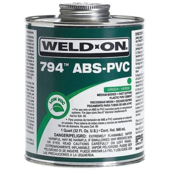 Image for Weld-On 8 Oz. ABS PVC 794 Transition Cement (Green) from HD Supply