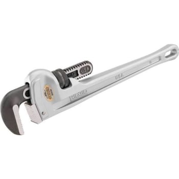 Ridgid 36 In. Aluminum Straight Pipe Wrench W/ Self-Cleaning Threads And Hook Jaws
