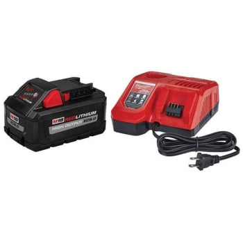 Image for Milwaukee M18 18v Li-Ion Hi-Output Starter Kit W/ 8.0ah Battery And Charger from HD Supply