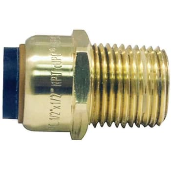 Image for Tectite 1/2 In. Brass Push-To-Connect X Male Pipe Thread Adapter from HD Supply