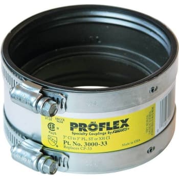 Image for Fernco 3 In. Epdm Rubber Clamp Shielded Coupling 4.3 PSI from HD Supply
