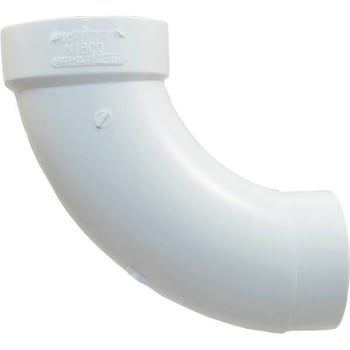 Image for Inc. 1-1/2 In. PVC DWV Spigot X Hub Long Turn 90 Deg. Elbow Fitting from HD Supply