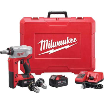 Image for Milwaukee M18 18v Li-Ion 3/8 In. To 1-1/2 In. Expansion Kit W/ 3 Heads And 2x 3.0ah Batteries from HD Supply