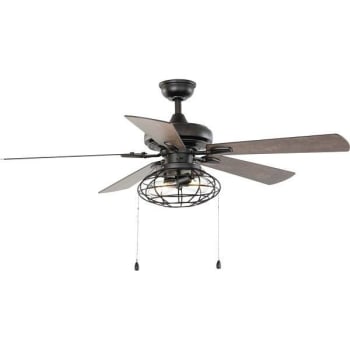 Image for Home Decorators Collection Ellard 52 In. Black Led Indoor Matte Ceiling Fan W/ Light from HD Supply