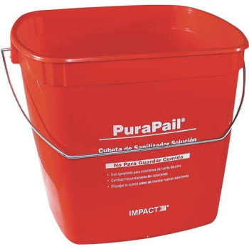 Image for Impact Products Purapail 1.5 Gal. Red Square Plastic Utility Pail from HD Supply
