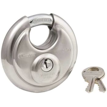 Image for Master Lock 2-3/4 In. W Discus Padlock W/ Shrouded Shackle (Stainless Steel) from HD Supply