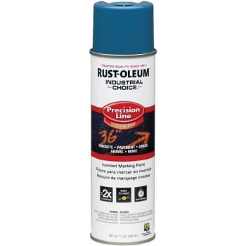 Image for Rust-Oleum 17 Oz. M1600 Flat Inverted Marking Spray Paint (Caution Blue) from HD Supply