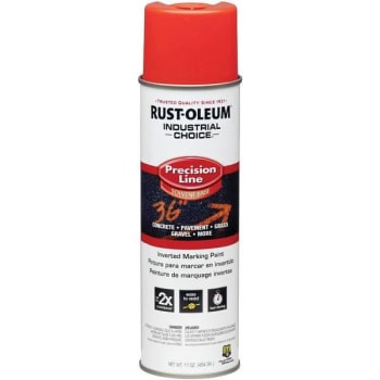 Image for Rust-Oleum 17 Oz. M1600 Flat Flurescent Inverted Marking Spray Paint (Red Orange) from HD Supply