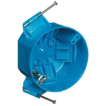 Image for Carlon Polycarbonate 20 Cu. In. Round New Work Ceiling Electrical Box (Blue) from HD Supply