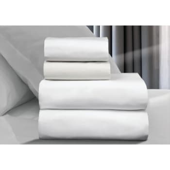 Hilton Worldwide® T200 Fitted Sheet, King 78x80x12", White, Case Of 24