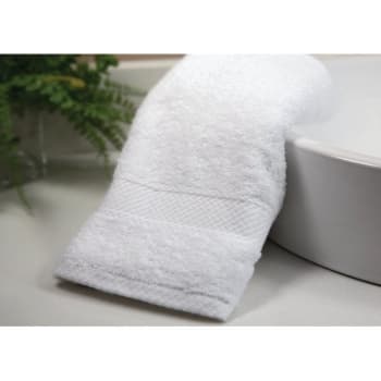 Hampton Inn Hand Towel, Dobby Border, 16x27" 3.5 Lb/Dz, White, Case Of 120