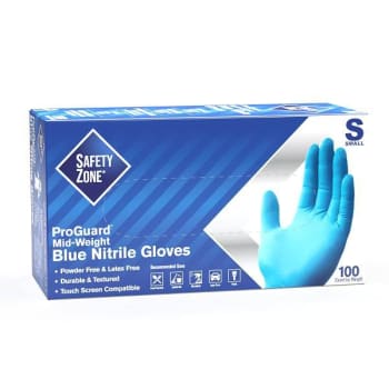 Image for The Safety Zone Small Blue Powder-Free Nitrile Disposable Gloves (100-Pack) from HD Supply