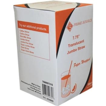 Image for Prime Source 7.75"wrapped Jumbo Straw Package Of 500 from HD Supply