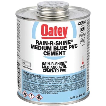 Image for Oatey Rain-R-Shine 32 Oz. Medium PVC Cement (Blue) from HD Supply