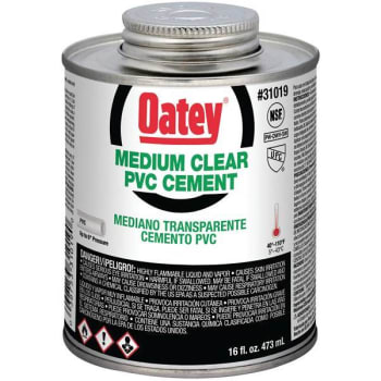Oatey 16 Oz. Medium PVC Cement (Clear)