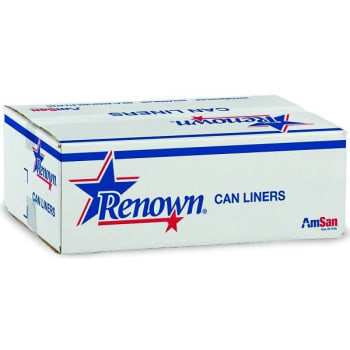 Image for Renown Can Liner, 60 Gal., 2 Mil, Low Density, Black, 38" X 58", Case Of 100 from HD Supply