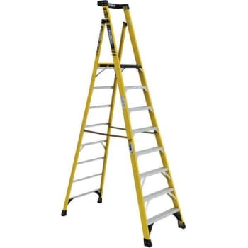 Image for Werner 8 Ft. 375 Lbs. Load Capacity Type-Iaa 10 Ft. Reach Fiberglass Podium Ladder from HD Supply