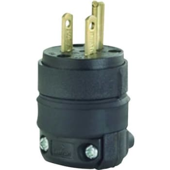 Image for Leviton 15a 125v Rubber Grounding Plug from HD Supply