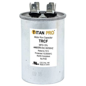 Image for Titan 15 MFD 440/370v Round Run Capacitor from HD Supply