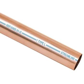 Image for Mueller Streamline 1 In. X 20 Ft. Copper Type L Pipe from HD Supply
