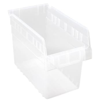 Quantum Storage Systems Store-Max Bin, 10-1/6" X 5-1/2" X 8" Clear, Case Of 30