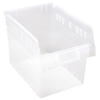 Quantum Storage Systems Store-Max Bin, 10-1/6" X 7-1/8" X 8", Clear, Case Of 20