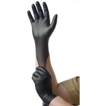 Ambitex Medium Black Nitrile Powder-Free Gloves (100-Pack)