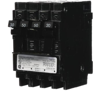 Image for Siemens Quadplex One Outer 50 Amp Double-Pole And One Inner 30 Amp Double-Pole-Circuit Breaker from HD Supply