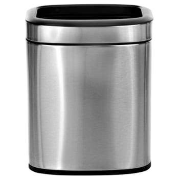 Alpine Industries 2.6 Gal. Stainless Steel Rectangular Liner Open Top Trash Can