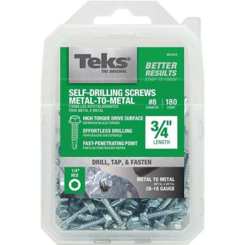 Image for Teks #8 3/4 In. External Hex Flange Hex-Head Self-Drilling Screws (180-Pack) from HD Supply