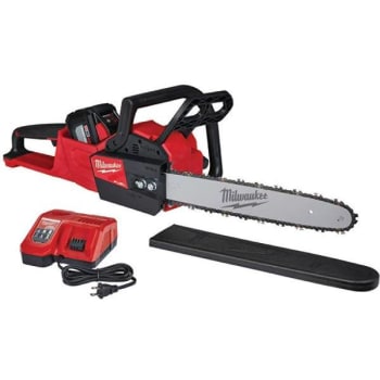 Milwaukee M18 Fuel 16 In. 18v Li-Ion Brushless Battery Chainsaw Kit W/ 12.0 Ah Battery And Charger