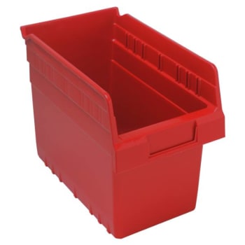 Quantum Storage Systems Store-Max Bin, 10-1/6" X 5-1/2" X 8", Red, Case Of 30