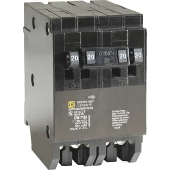 Image for Square D Homeline 2-20 Amp Single-Pole 1-20 Amp 2-Pole Quad Tandem Circuit Breaker from HD Supply