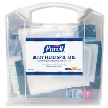 Image for Purell Body Fluid Spill Kit Clam Shell Carrier (2 Spill Kit Uses Per Clamshell) from HD Supply