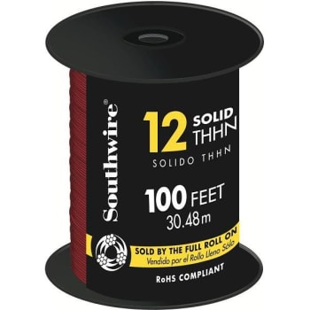 Image for Southwire 100 Ft. 12 Red Solid Cu Thhn Wire from HD Supply