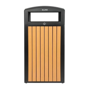 Image for Alpine Industries 40 Gal. Cedar Steel Aw Commercial Outdoor Can Receptacle & Lid from HD Supply