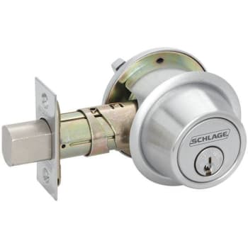Image for Schlage Bc500 Series Satin Chrome Single Cylinder Deadbolt Universal Fit (Satin Chrome) from HD Supply