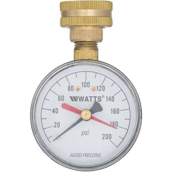 Image for Watts 3/4"plastic Water Pressure Test Gauge from HD Supply