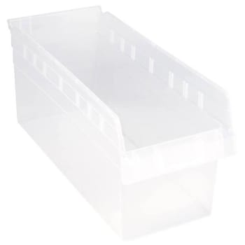 Quantum Storage Systems Store-Max Bin, 16-1/2" X 7-1/8" X 8" Clear, Case Of 10