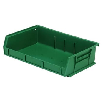 Image for Quantum Storage Systems Ultra Stack & Hang Bin, 7-3/8"x11"x3", Green, Case Of 8 from HD Supply