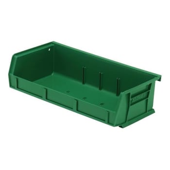 Quantum Storage Systems Ultra Stack & Hang Bin, 5-3/8"x11"x3", Green, Case Of 8