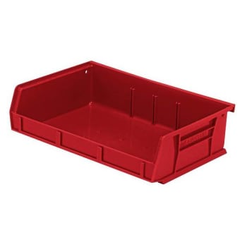 Image for Quantum Storage Systems Ultra Stack & Hang Bin, 7-3/8"x11"x3", Red, Case Of 8 from HD Supply