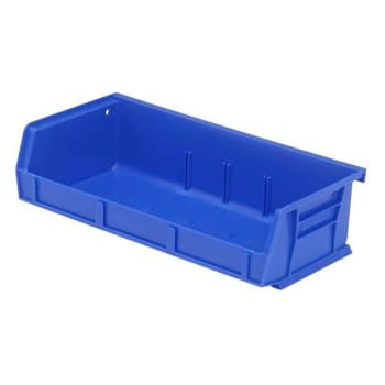 Quantum Storage Systems Ultra Stack & Hang Bin, 5-3/8"x11"x3", Blue, Case Of 8