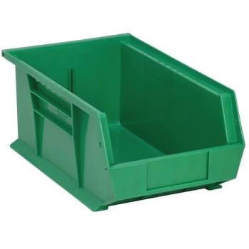 Quantum Storage Systems Stack & Hang Bin, 13-5/8"x8-1/4"x6", Green, Case Of 12