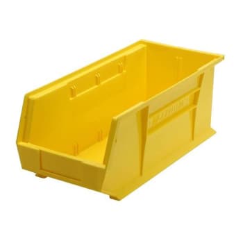 Image for Quantum Storage Systems Ultra Stack & Hang Bin, 18"x8-1/4"x7", Yellow, Case Of 6 from HD Supply