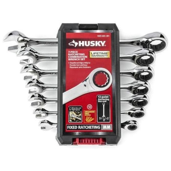 Husky Ratcheting Mm Combination Wrench Set 7-Piece