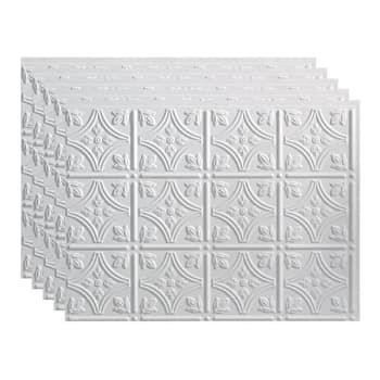 Image for Fasade Traditional 1 Decorative Vinyl 18in X 24in Backsplash White Package Of 5 from HD Supply
