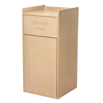 Image for Alpine Industries 40 Gallon Oak Finish Wooden Tray Top Waste Enclosure from HD Supply
